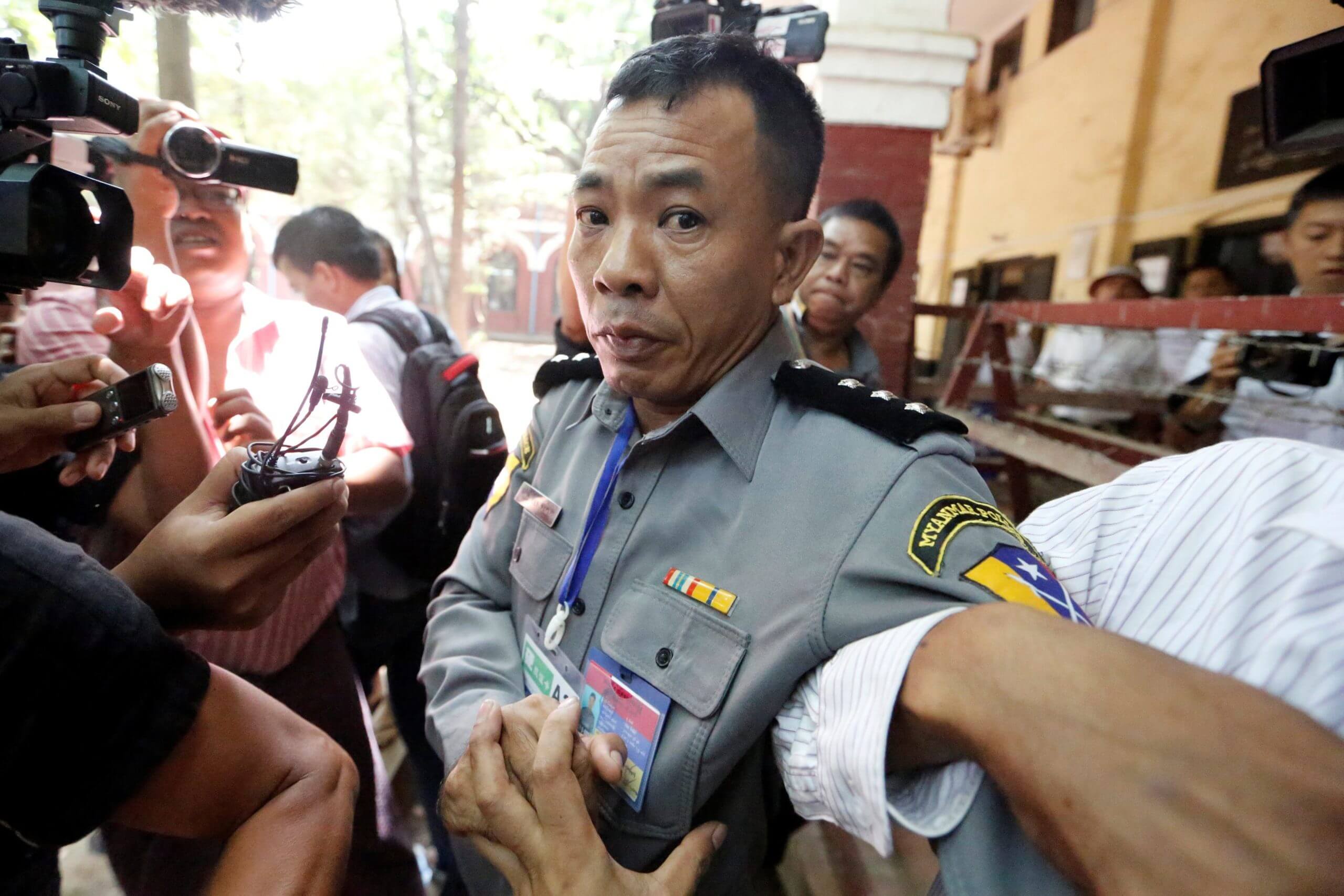 Myanmar Sentences Policeman who Testified Reuters Reporters were Framed