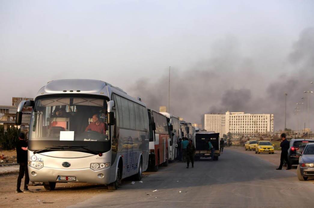 Thousands more leave Syria's Ghouta as Assad takes back control