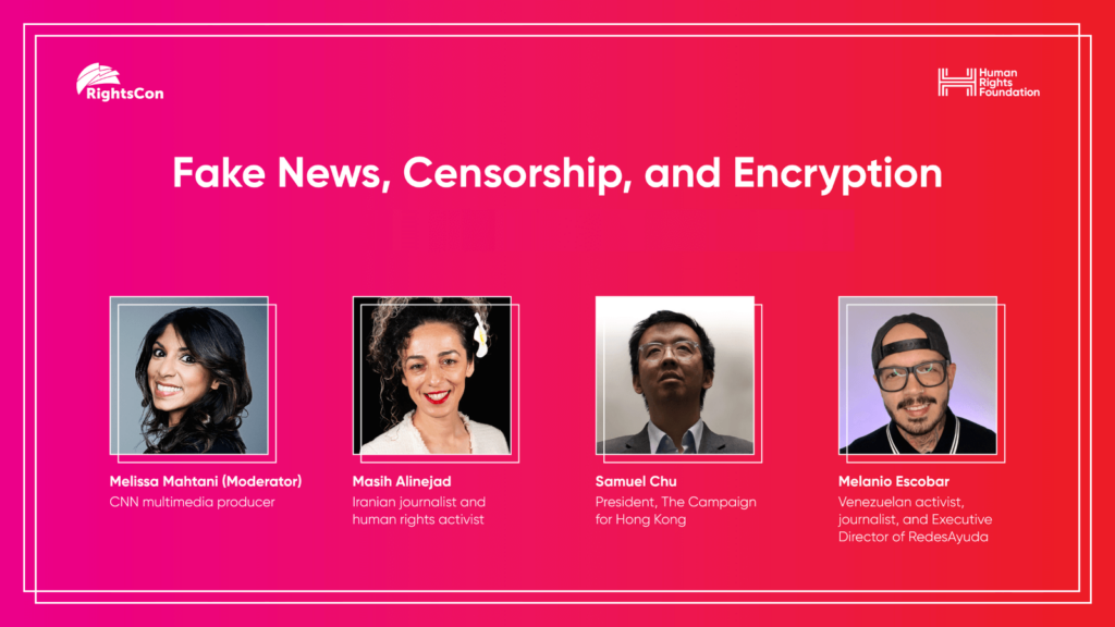 RightsCon panel: Fake News, Censorship, and Encryption