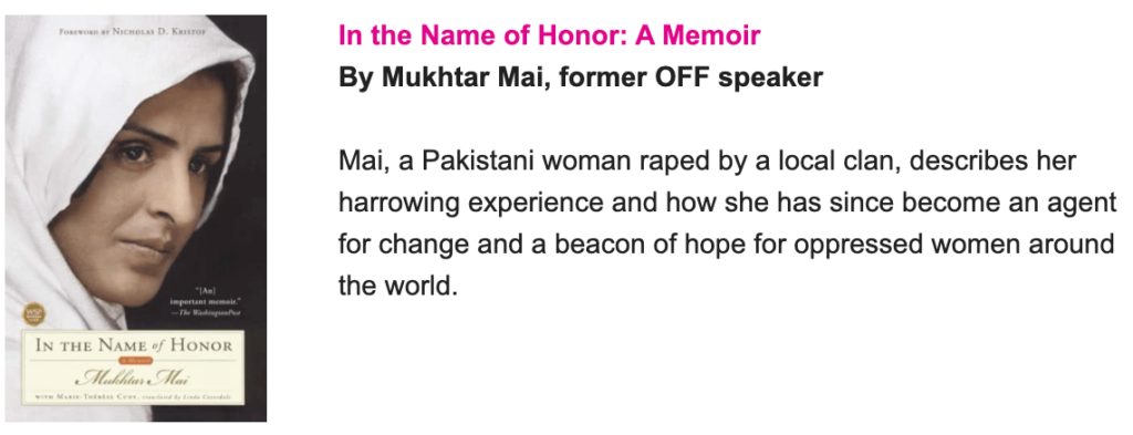 In the name of honor - Mukhtar Mai