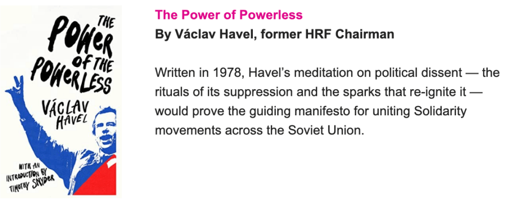 The Power of Powerless - Vaclav Havel