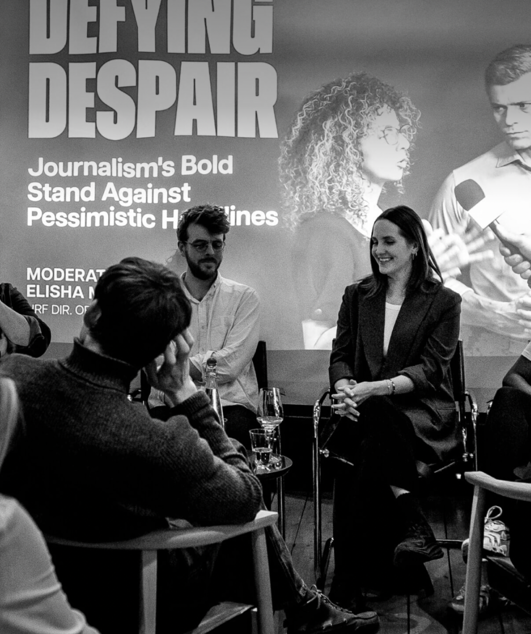 Image of the Defying Despair: Journalism’s Bold Stand Against Pessimistic Headlines panel held in Oslo, Norway.