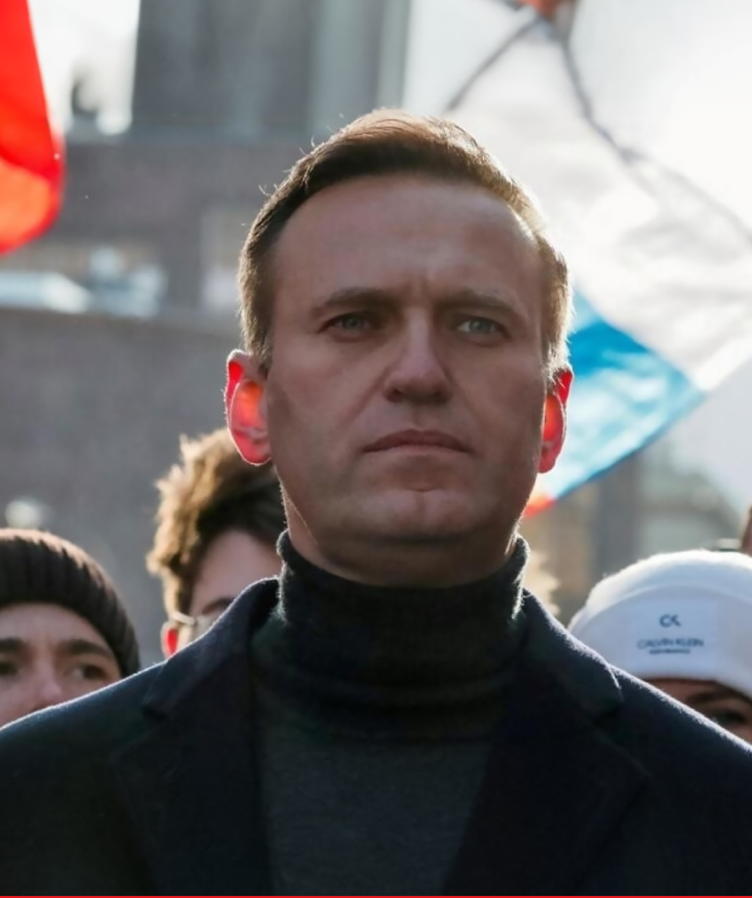 Russian dissident Alexei Navalny leading a rally