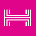 HRF logo pink background