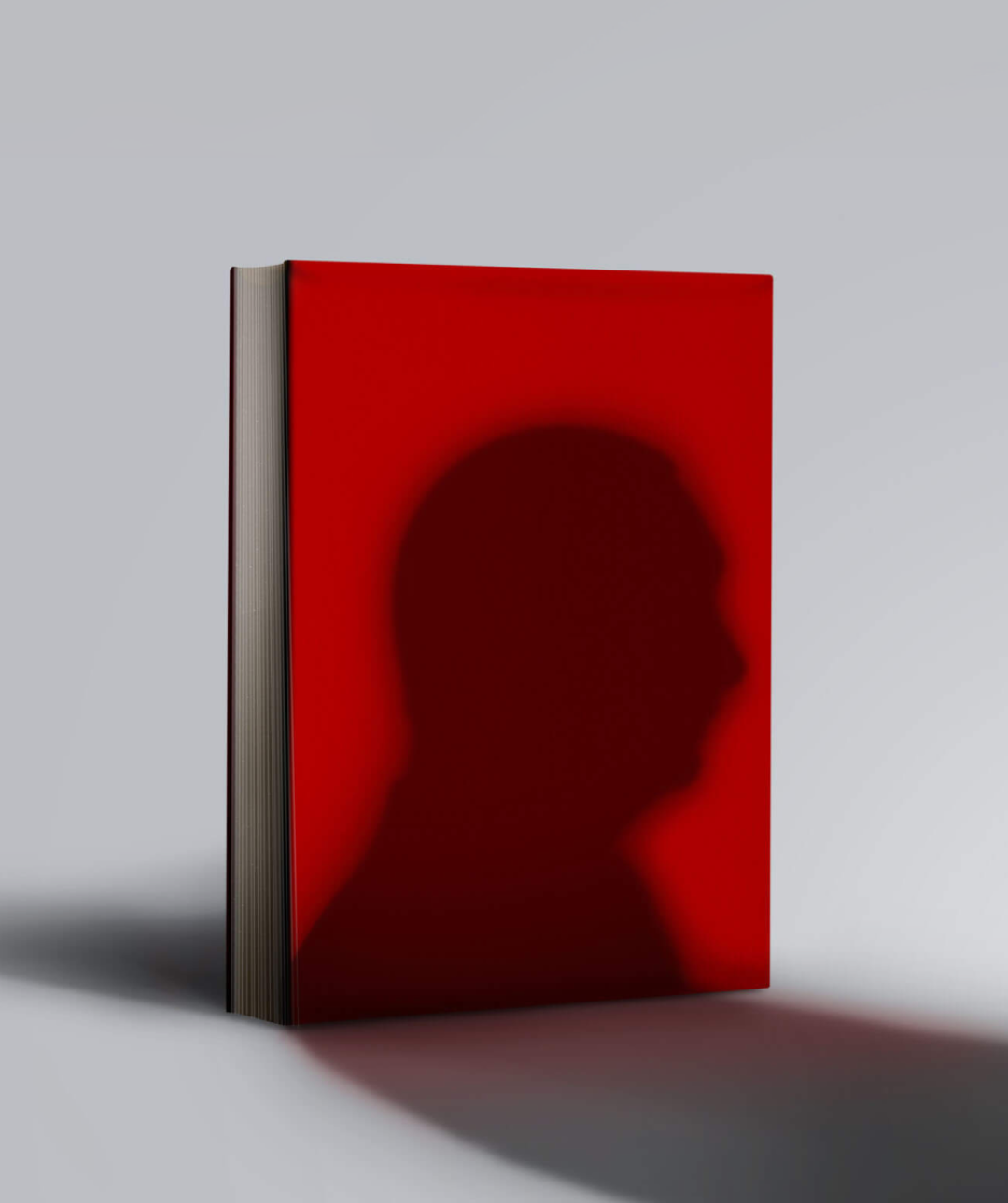 Red book with shadow of Russian president Vladimir Putin on front cover