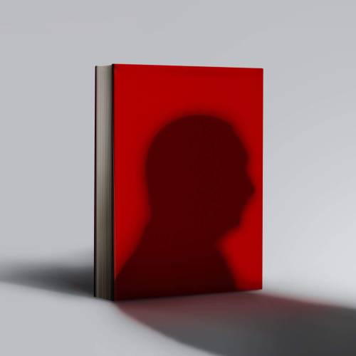 Red book with shadow of Russian president Vladimir Putin on front cover