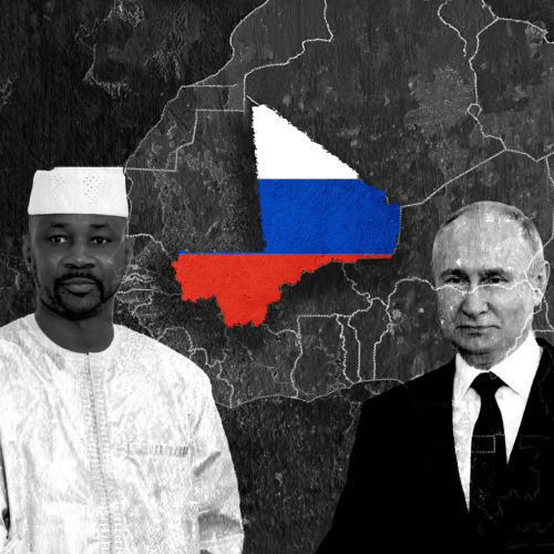 Mali president Assimi Goïta and Russian president Vladimir Putin.