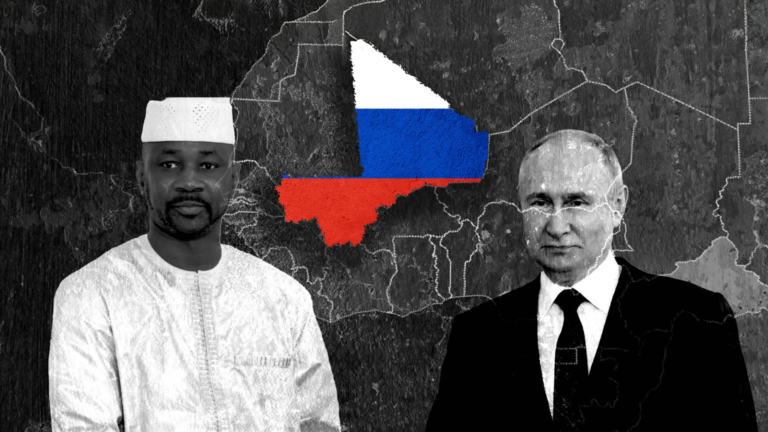 Mali president Assimi Goïta and Russian president Vladimir Putin.