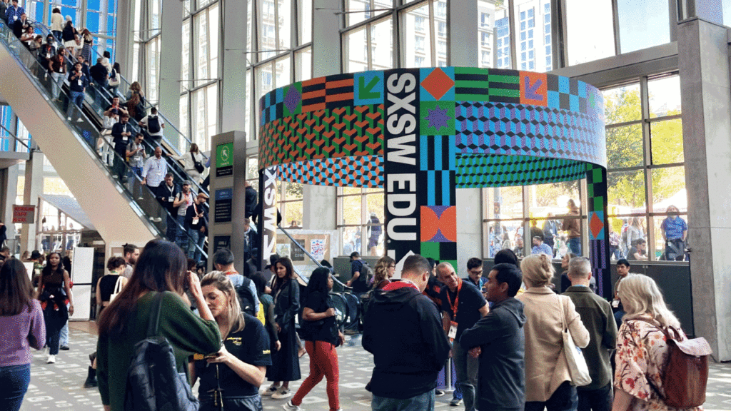 SXSW 2024 lobby filled with people