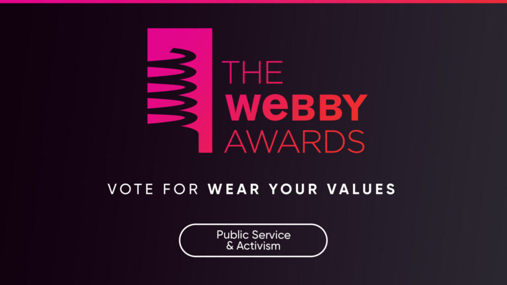 Wear Your Values Webby Awards header