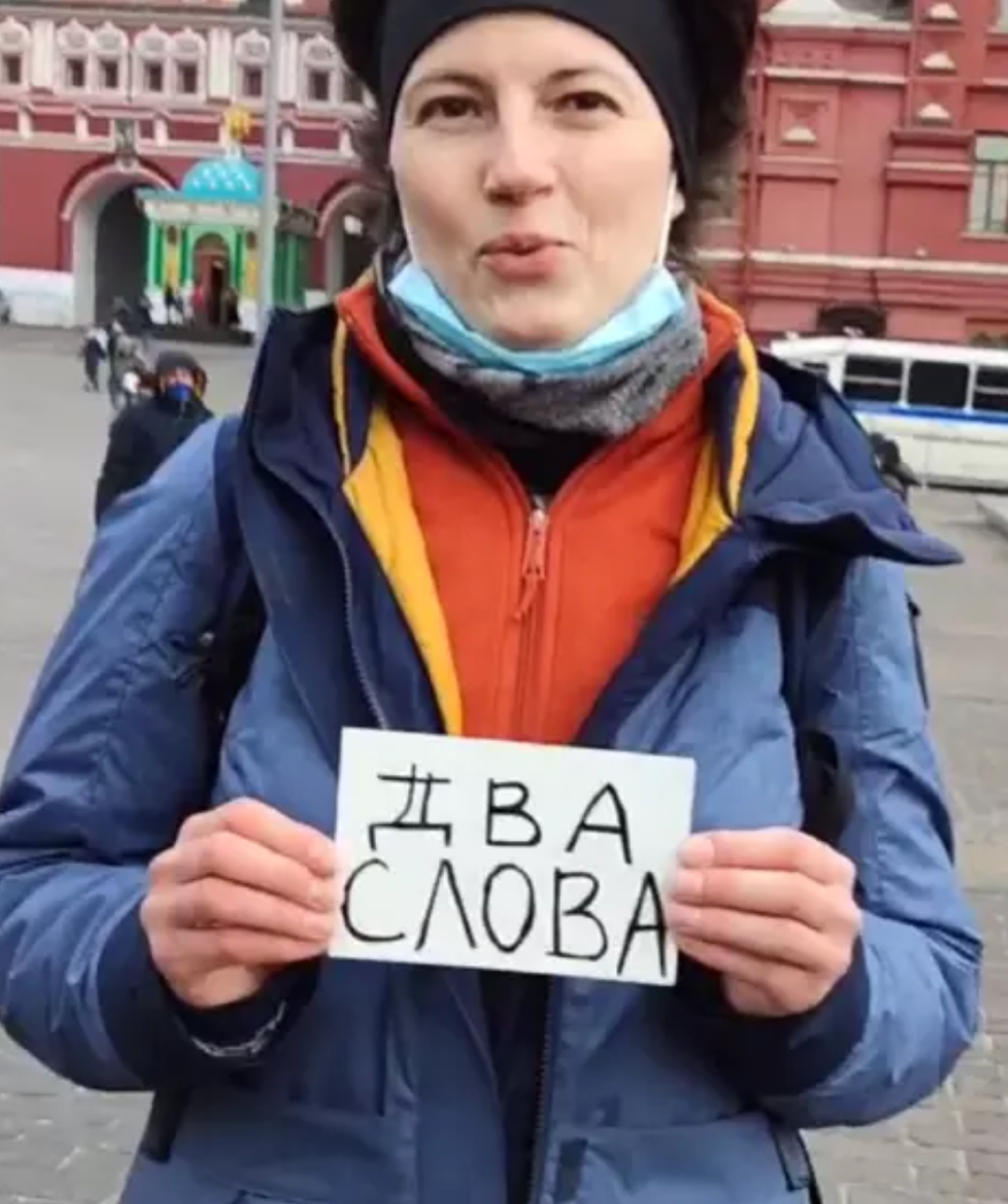 Video shows anti-war Russian protester expressing fear about speaking up before arrest