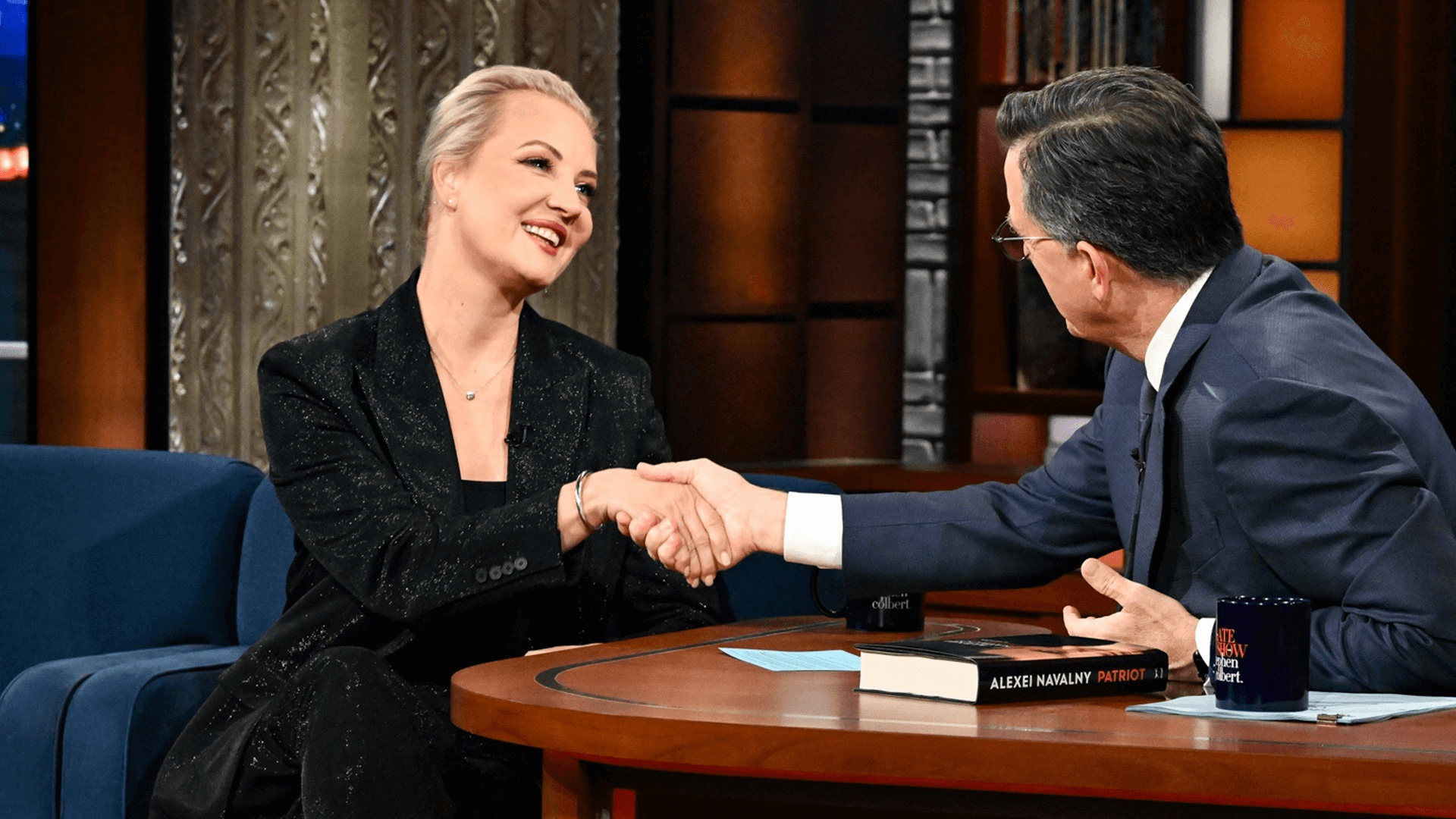 HRF Chair Yulia Navalnaya appeared on “The Late Show with Stephen Colbert”