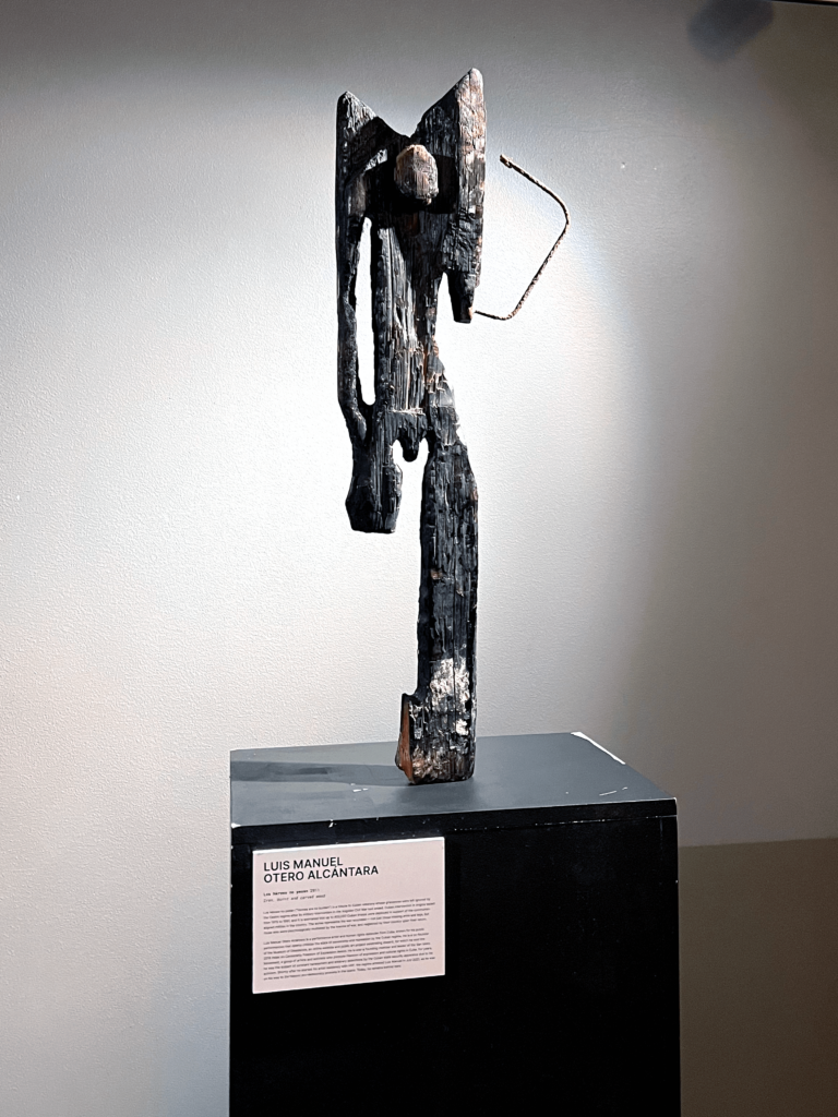 “Los Héroes No Pesan” (“Heroes Are No Burden”) by the Cuban dissident artist, Luis Manuel Otero Alcántara