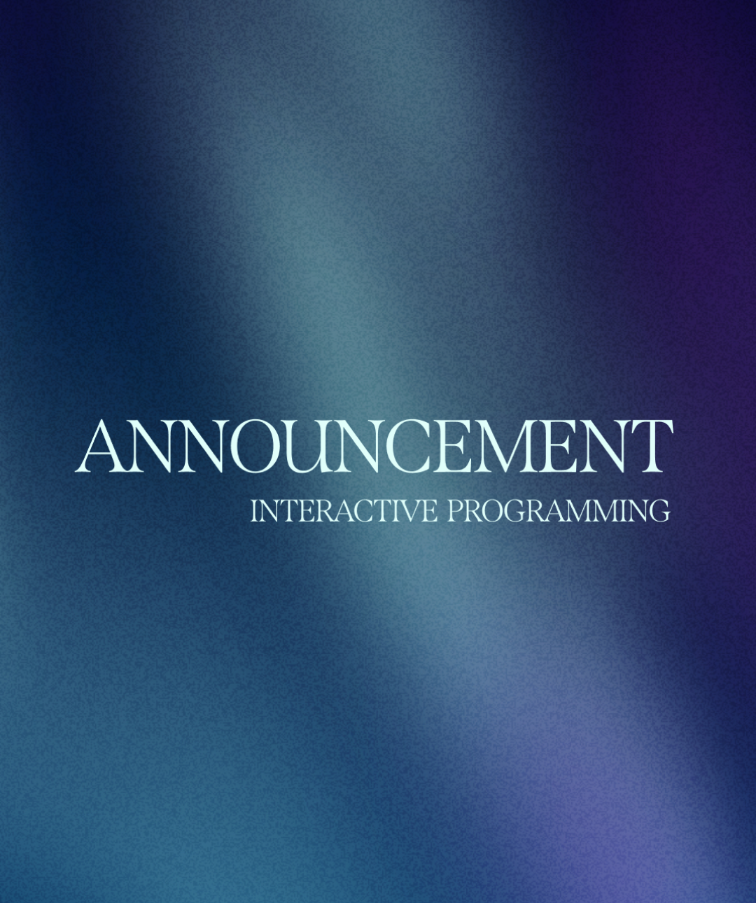 Announcing OFF25 Interactive Programming