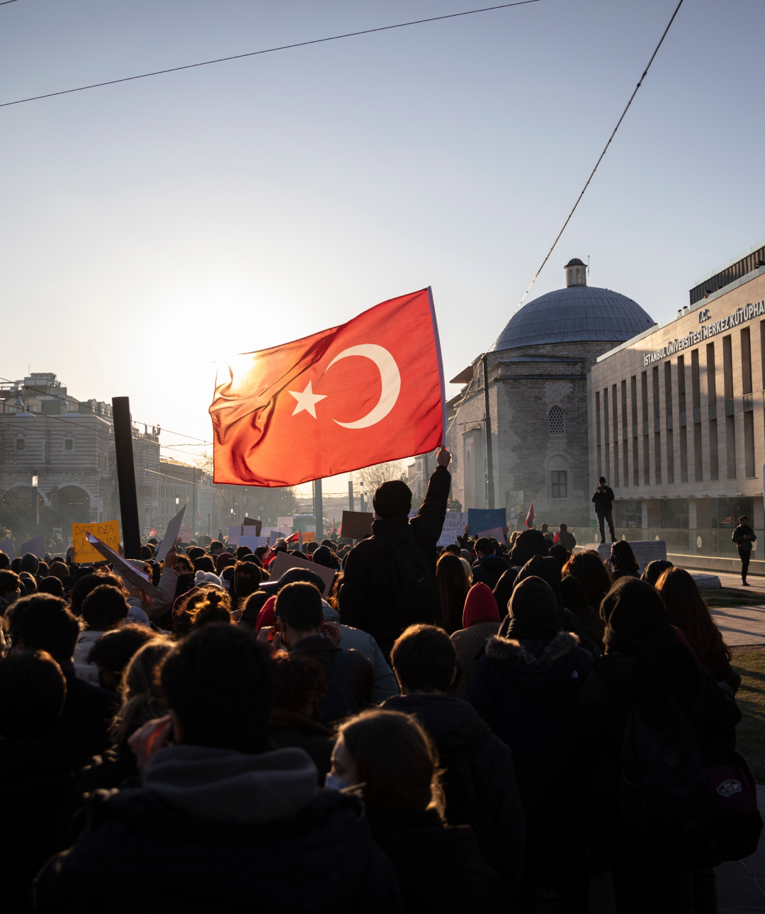 Financial Freedom Report 69 -protests in turkey with Turkish flag waving