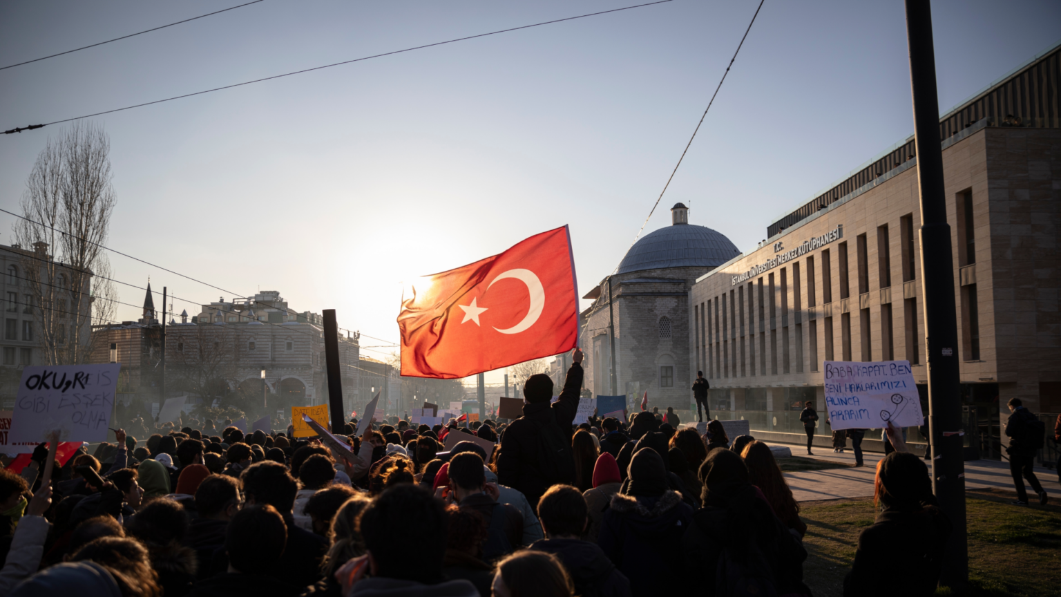 Financial Freedom Report 69 -protests in turkey with Turkish flag waving