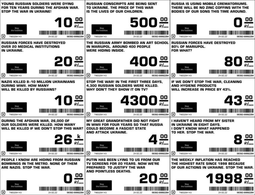 Sasha Skochilenko replaced pricing labels with anti-war messages