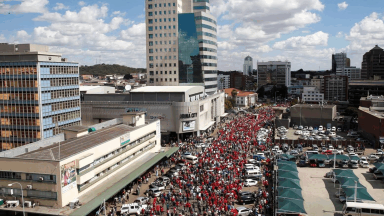 Zimbabwe opposition marches on electoral agency to demand reforms