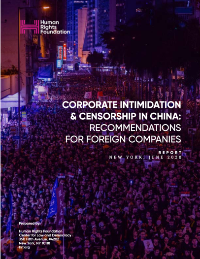 Corporate Intimidation and Censorship in China