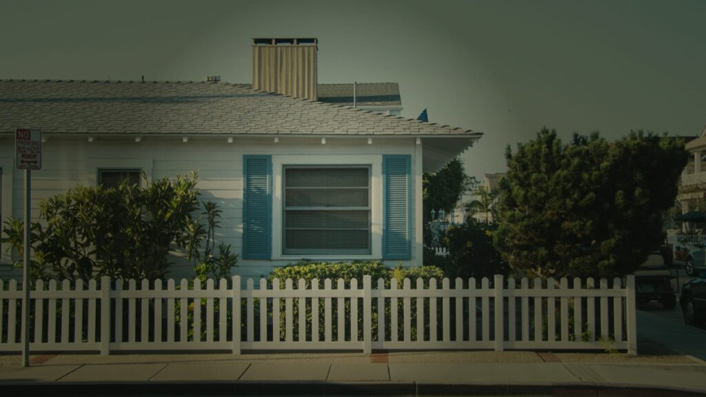 Landscape shot of Suburban house