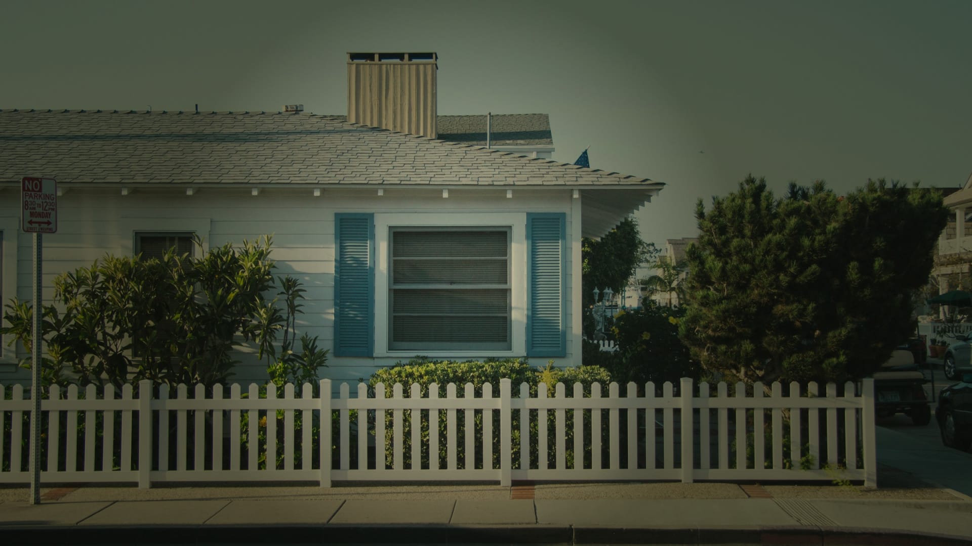 Landscape shot of Suburban house
