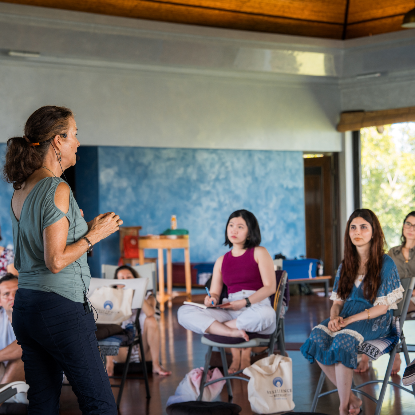 Annette Knopp leads a session at the Resilience retreat