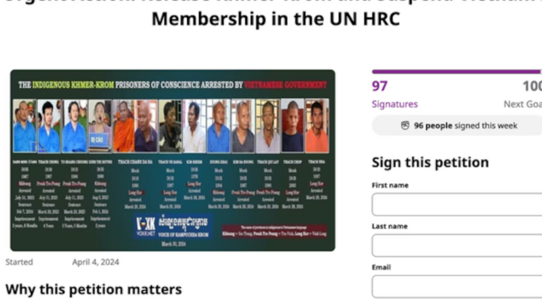 Khmer Krom group petitions for Vietnam to be removed from UN body